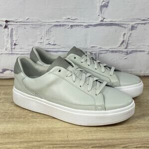 Kizik Vegas Gray Leather Hands Free Sneakers Women's 7 Men's 5.5 Casual Shoes